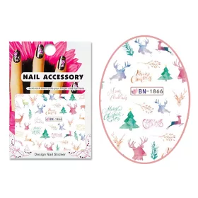   Autocolant cu efect acrilic  BN-1866 Crăciun fericit, Rudolf!